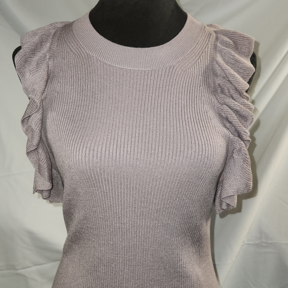 H&M Ruffled Sleeve Sweater - Light Purple
